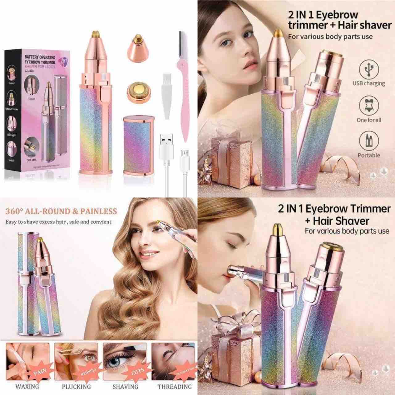 2 in 1 flawless eyebrow trimmer